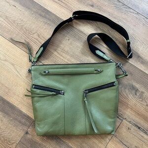 Green Leather Crossbody Bag